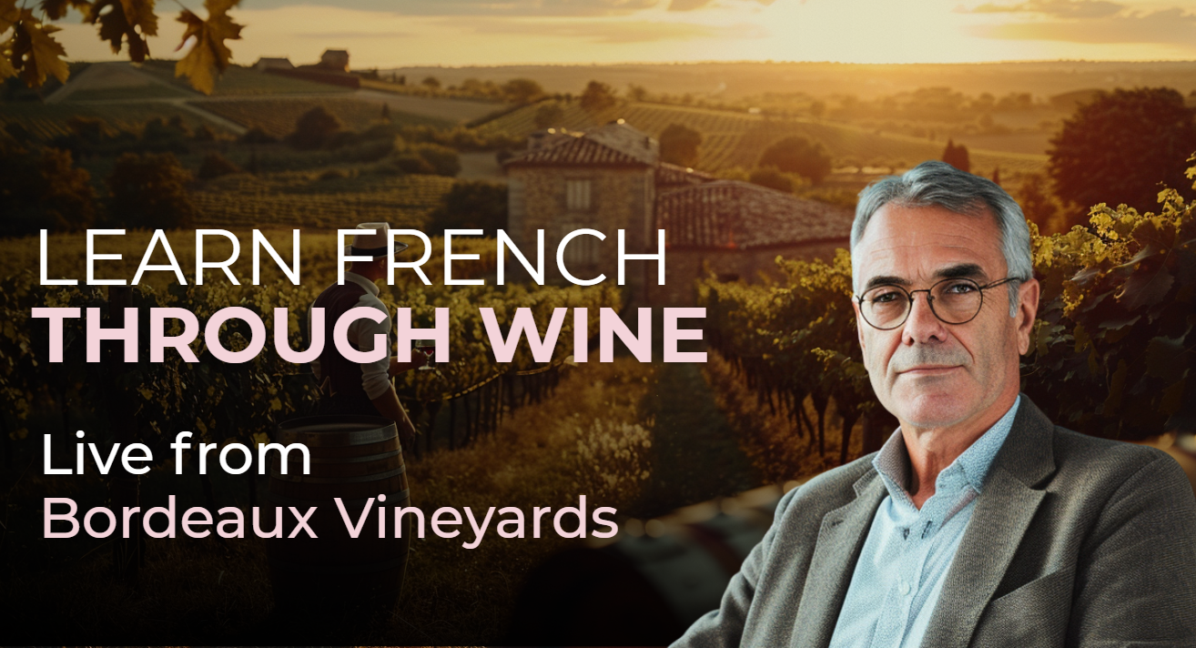 Learn French through wine — live from Bordeaux vineyards